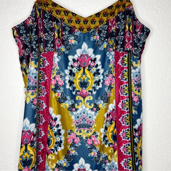 Anthropologie Zadie Velvet Slip Dress Paisley Floral size Large - Picture 8 of 9